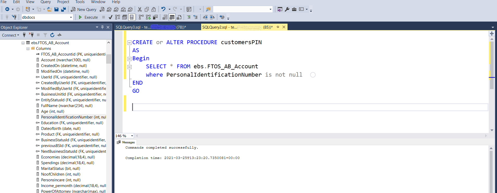 Build An SQL Procedure